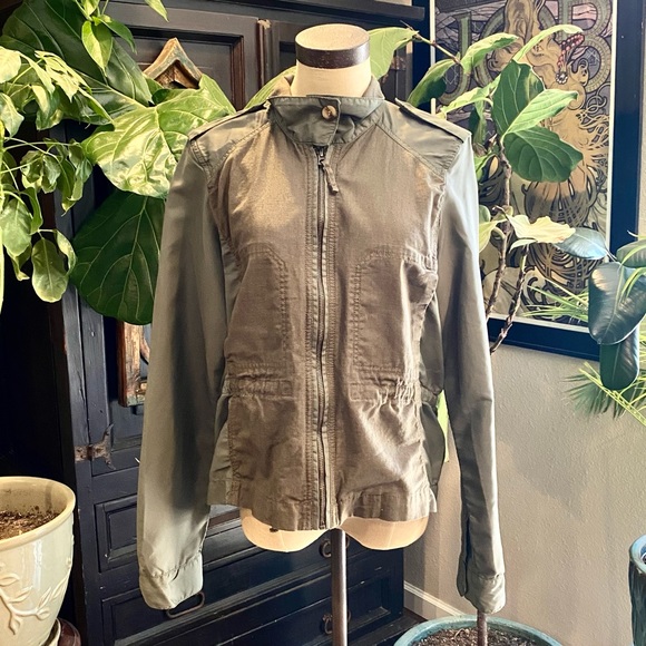 Lucky Brand Khaki Green Utility Jacket - Picture 2 of 13